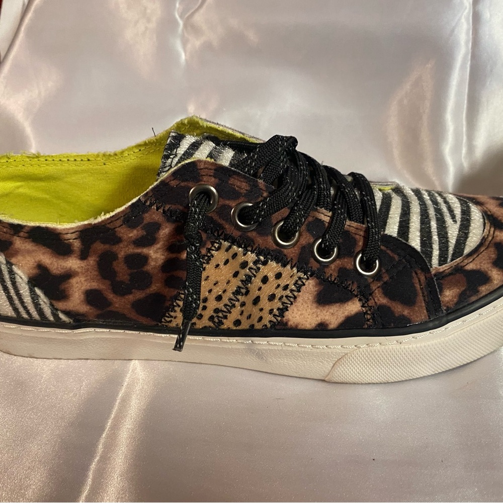 Wild Print Women's Sneakers - Leopard and Zebra